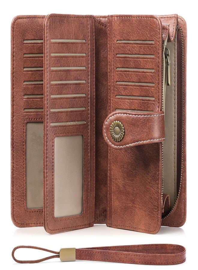 FALAN MULE Women's Wallet Genuine Leather RFID Blocking Large Capacity Trifold Ladies Wallet - Image 1