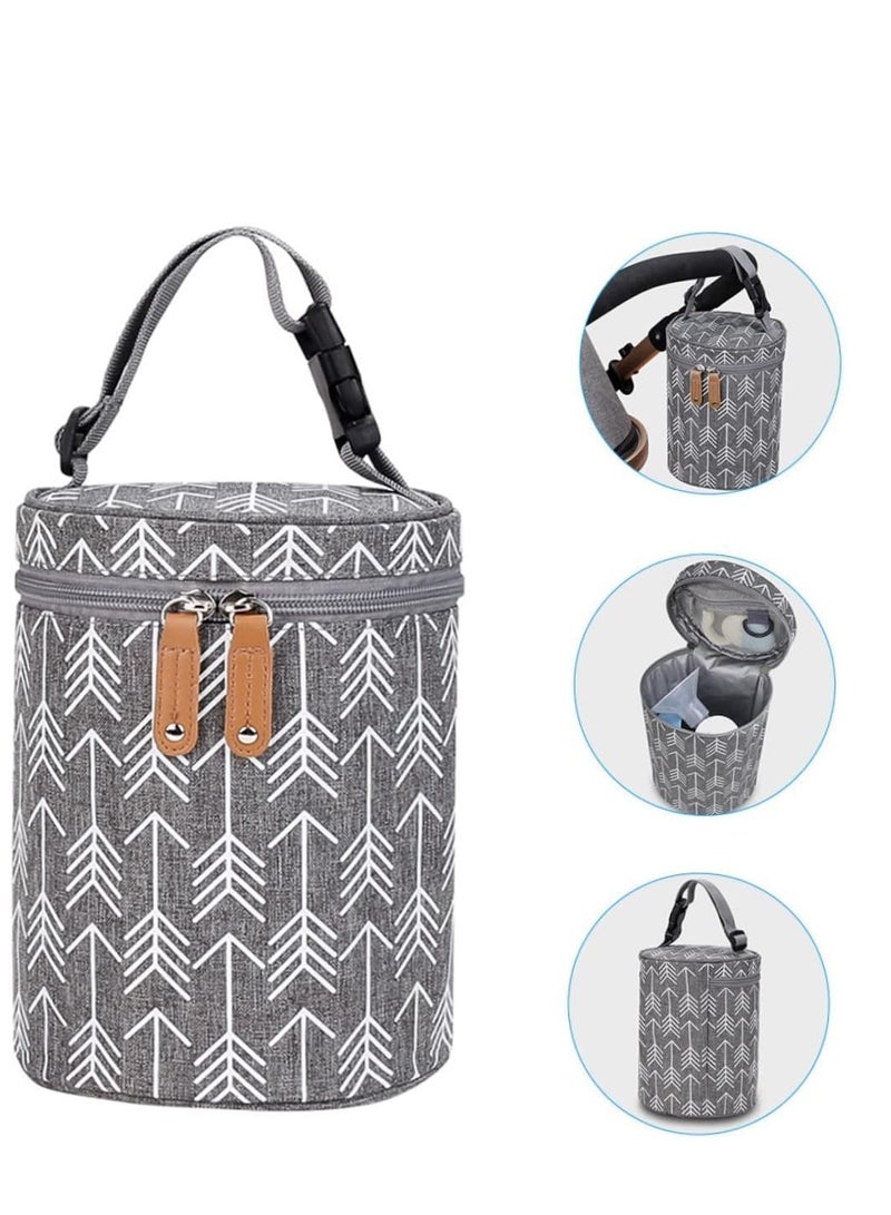 Sylqvxh Baby Bottle Insulation Bag - Food Stroller Cooler, Breastmilk Travel Cooler, Lunch Warmer Carrier for Bottles - Image 2