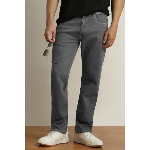 Peter England Men Grey Mid Wash Jeans - Image 2