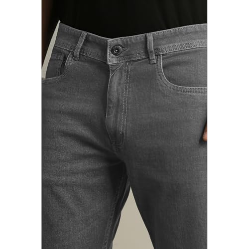 Peter England Men Grey Mid Wash Jeans - Image 5