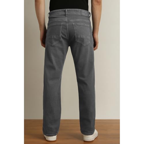 Peter England Men Grey Mid Wash Jeans - Image 4