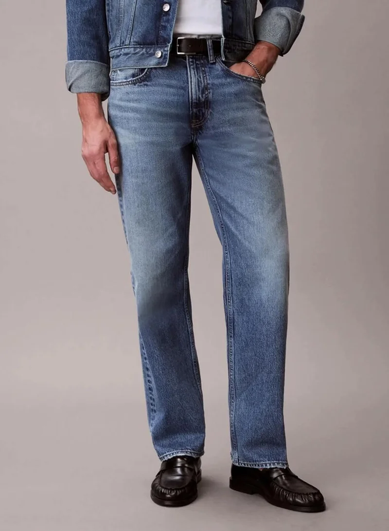 Calvin Klein ANDREW 90s Whiskered Straight Leg Jeans for Men | Best Price UAE