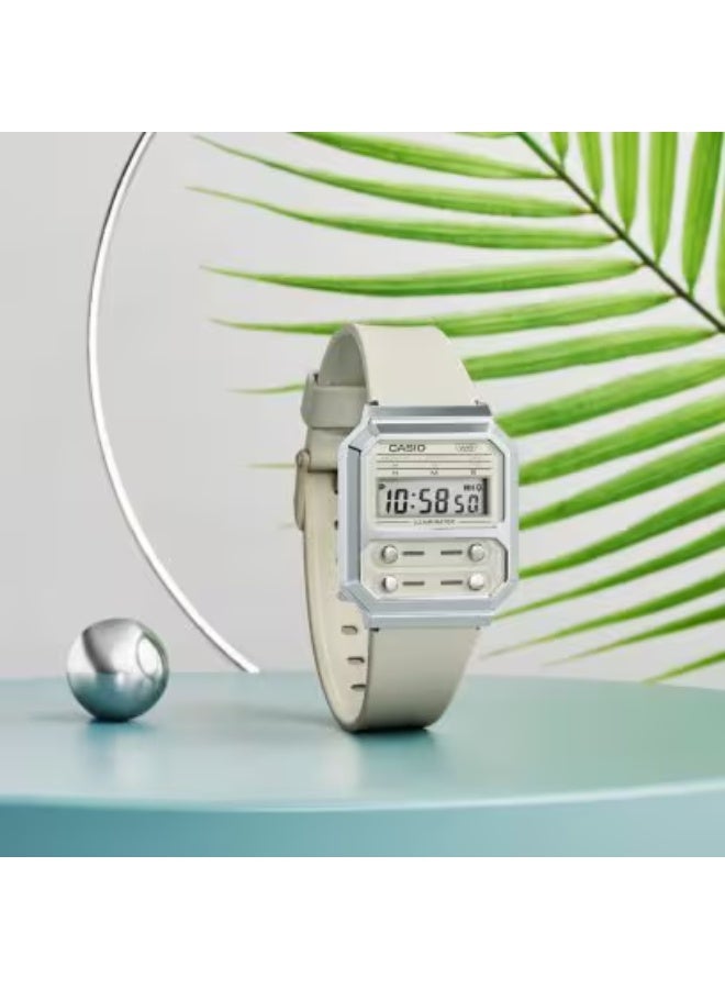 CASIO Unisex Resin Digital Watch A100WEF-8ADF - 32.7 mm - Image 3