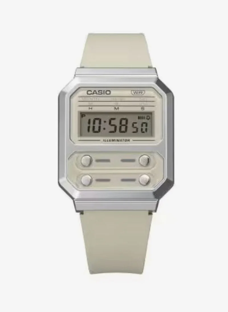 CASIO Unisex Resin Digital Watch A100WEF-8ADF - 32.7 mm