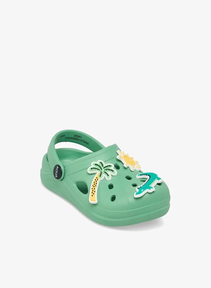 Aqua Boys Jibbitz Charm Clogs
