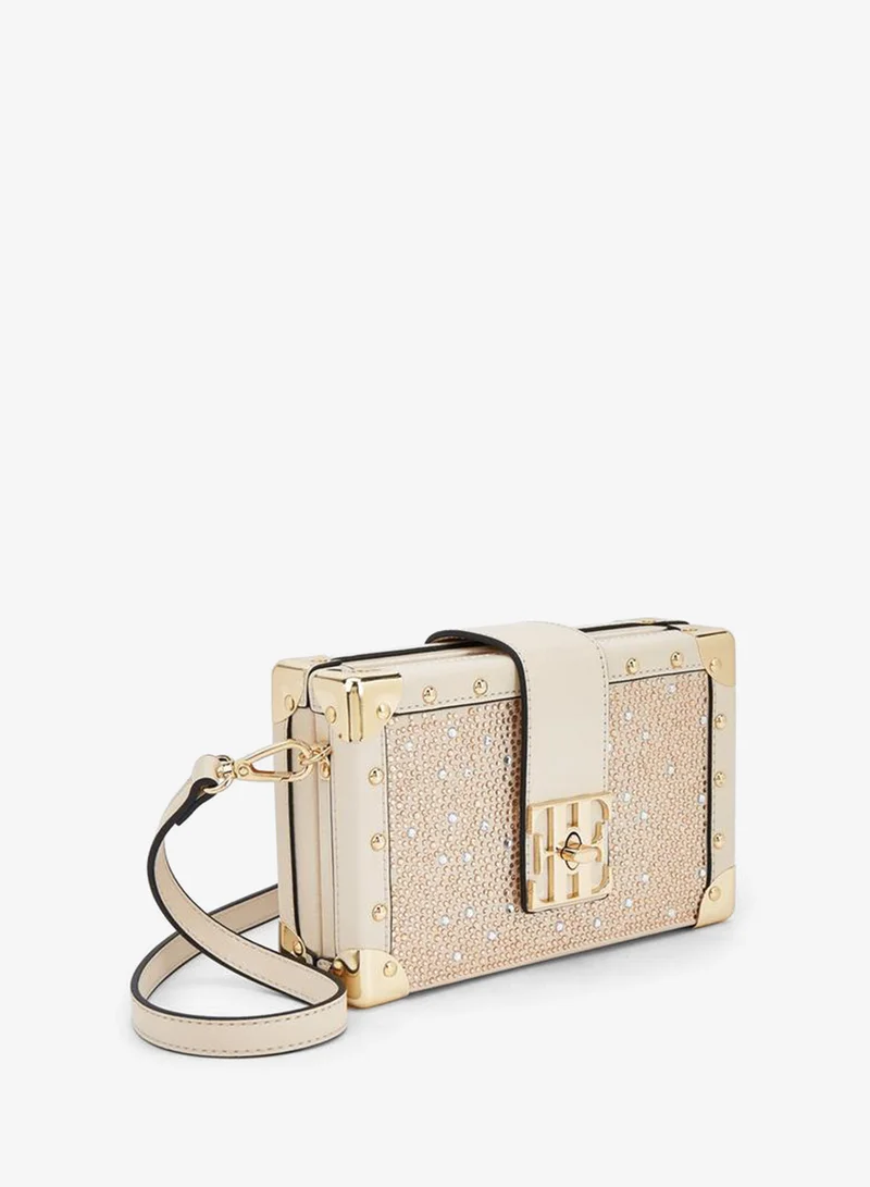 ELLE BEIGE Embellished Crossbody Bag With Twist Clasp Ramadan Collections for Women | Best Price UAE