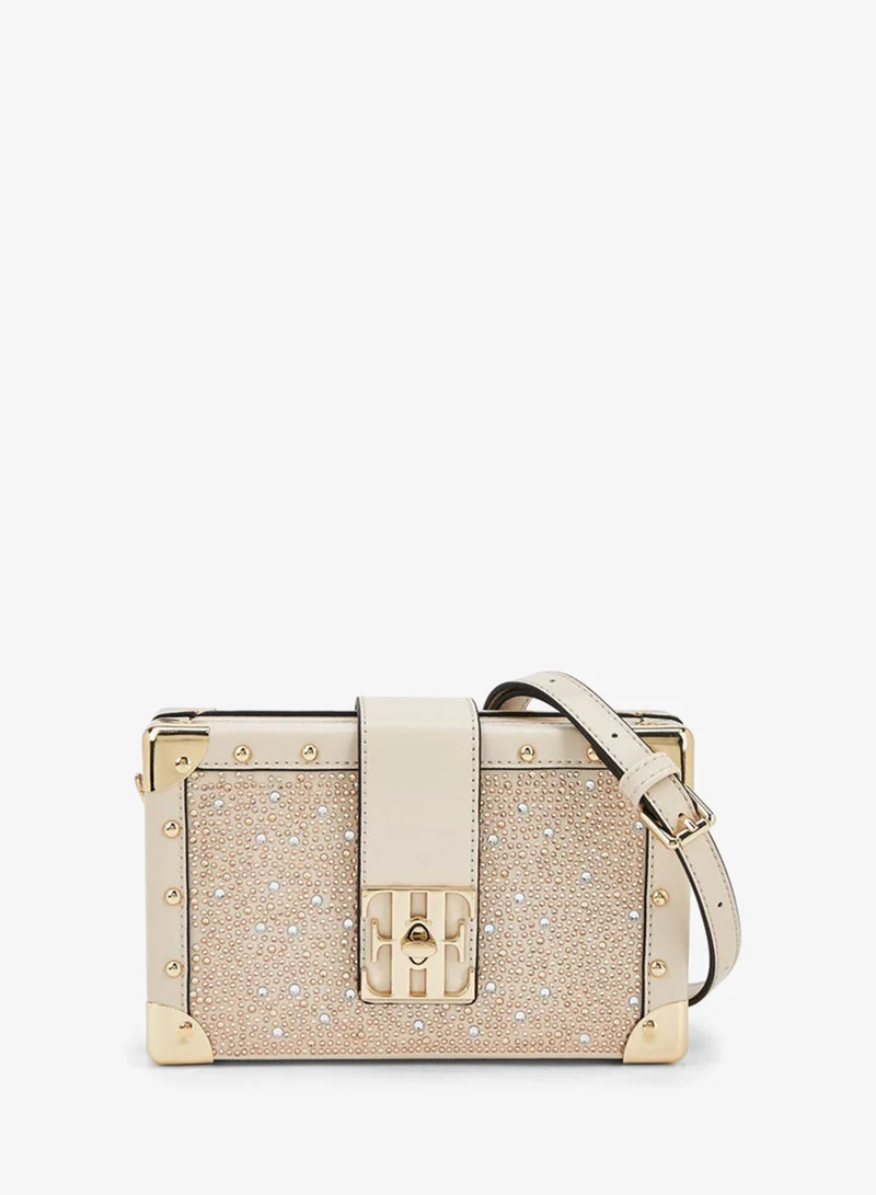 ايل Embellished Crossbody Bag With Twist Clasp Ramadan Collections
