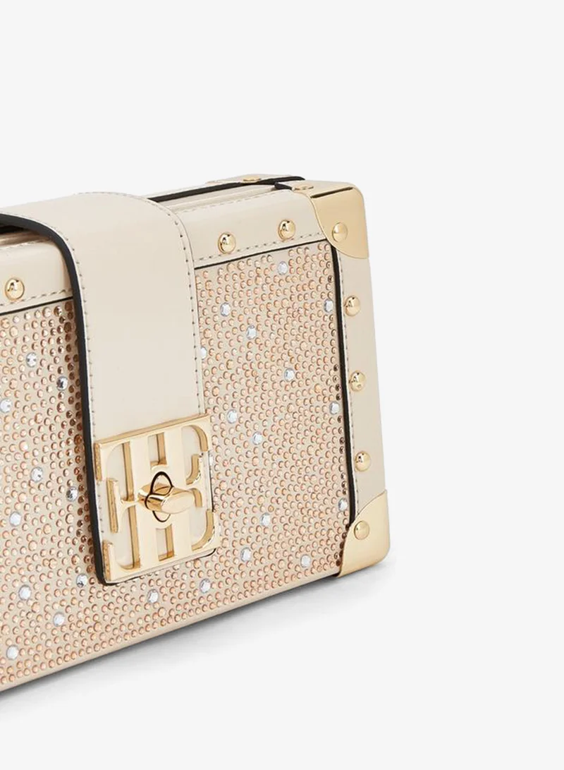 ELLE BEIGE Embellished Crossbody Bag With Twist Clasp Ramadan Collections for Women | Best Price UAE