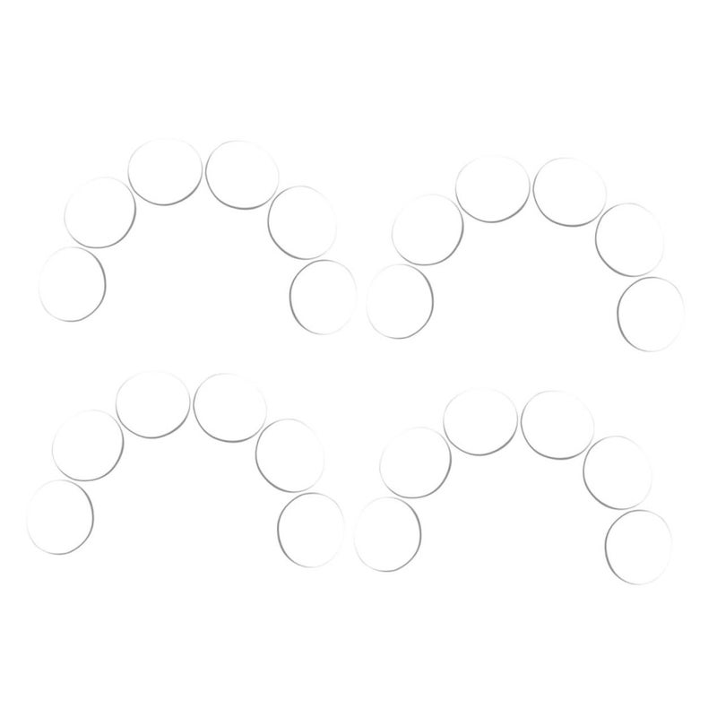24 Pcs Clear Glass Table Bumpers Round Furniture Spacers Soft Cabinet Protection Pads - Image 2