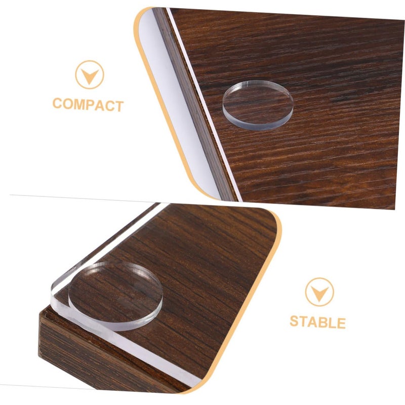 24 Pcs Clear Glass Table Bumpers Round Furniture Spacers Soft Cabinet Protection Pads - Image 4