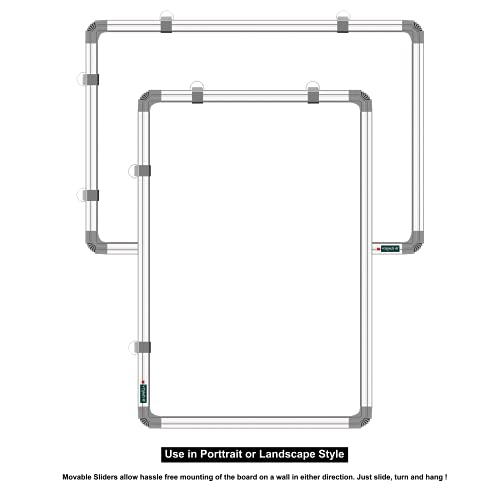 YAJNAS Non Magnetic 2X1.5 Feet Double Sided White&Chalk Board, Both Side Writing Boards - one Side White Marker and Reverse Chalk Board Surface (2x1.5 feet Pack of 01) - Image 5