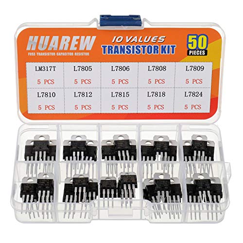 HUAREW 10 Values 50 Pcs Positive Fixed Voltage Regulator LM317T L7805 L7806 L7808 L7809 L7810 L7812 L7815 L7818 L7824 TO-220 Package IC Assortment Kit - Image 5
