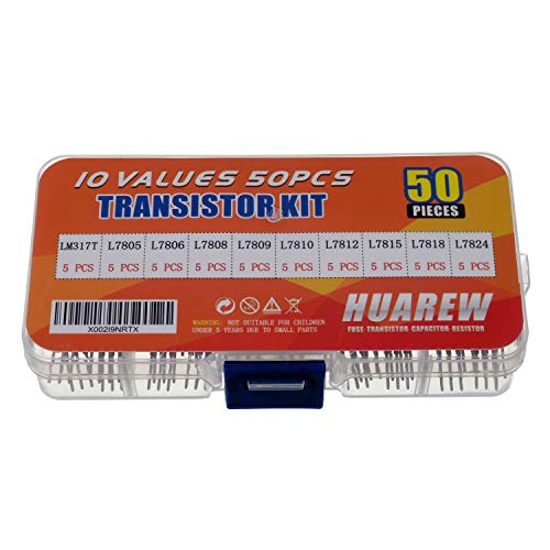 HUAREW 10 Values 50 Pcs Positive Fixed Voltage Regulator LM317T L7805 L7806 L7808 L7809 L7810 L7812 L7815 L7818 L7824 TO-220 Package IC Assortment Kit - Image 3