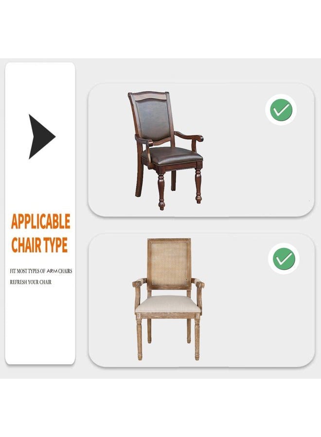 Deisy Dee Stretch Arm Chair Covers, Mid Century Chair Slipcovers, Accent Chair Covers (Black) - Image 4