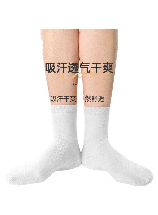 Briars Disposable Socks For Men, Breathable, Sweat-Absorbing, Compression Socks, Portable Short Socks, Men'S Mid-Calf Socks, Mixed Colors, 3 Pairs Per Pack - Image 3