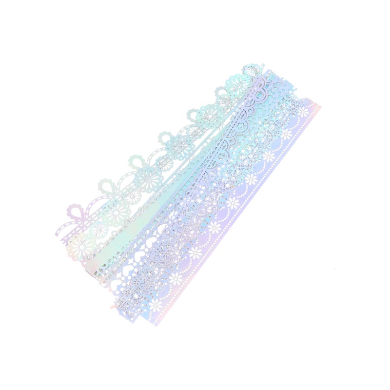 Uonlytech 10Pcs Hollow Out Lace Stickers For Scrapbooking Diy Crafts Vintage Journal - Image 2