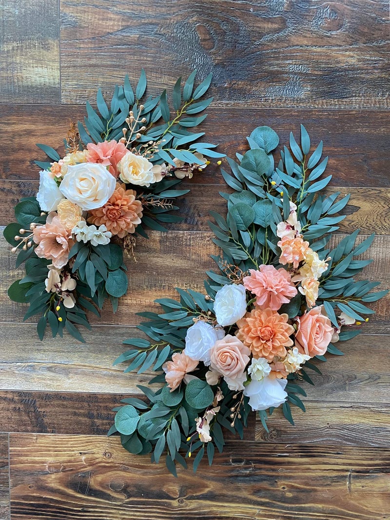 FACINOC FACINOC Roses Artificial Flowers Orange Bouquets Box Set Fake Flowers with stems for DIY Bridal Wedding Shower Decorations Faux Silk Floral Arrangements for Party Table Centerpieces Home Decor Indoor - Image 4