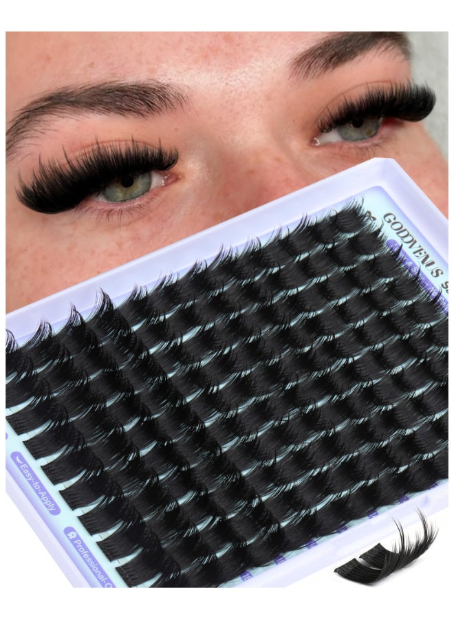 Goddvenus Wispy Lash Clusters with Spikes SalonLike Eyelash Clusters DIY D Curve Cluster Eyelash Extensions Full Spiky Individual Lashes Cluster by Goddvenus 1016mm 130Pcs - Image 2