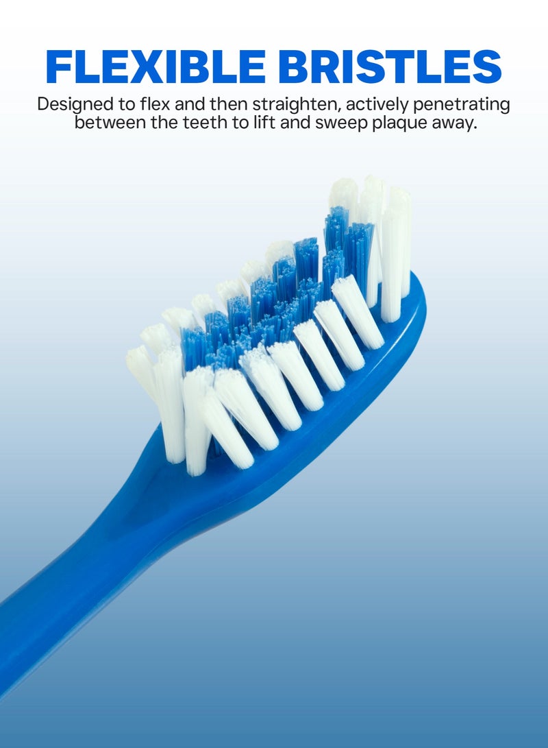 Shield Care فرشاة أسنان شيلد كير برو-كلين برأس صغير للوصول الأفضل (رعاية عائلية - شعيرات متوسطة) مغلفة بشكل فردي - 4 ألوان - 12 قطعة (عبوة من 1) - Image 5