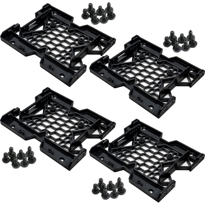 Uenhoy 4 Pcs 2.5â€œ or 3.5â€ to 5.25â€œ SDD HDD Mounting Bracket, Hard Disk Drive Bays Holder Adapter Computer Case Adapter for PC - Image 1