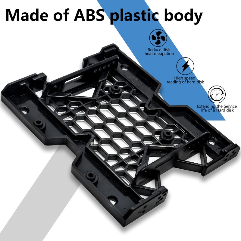 Uenhoy 4 Pcs 2.5â€œ or 3.5â€ to 5.25â€œ SDD HDD Mounting Bracket, Hard Disk Drive Bays Holder Adapter Computer Case Adapter for PC - Image 5