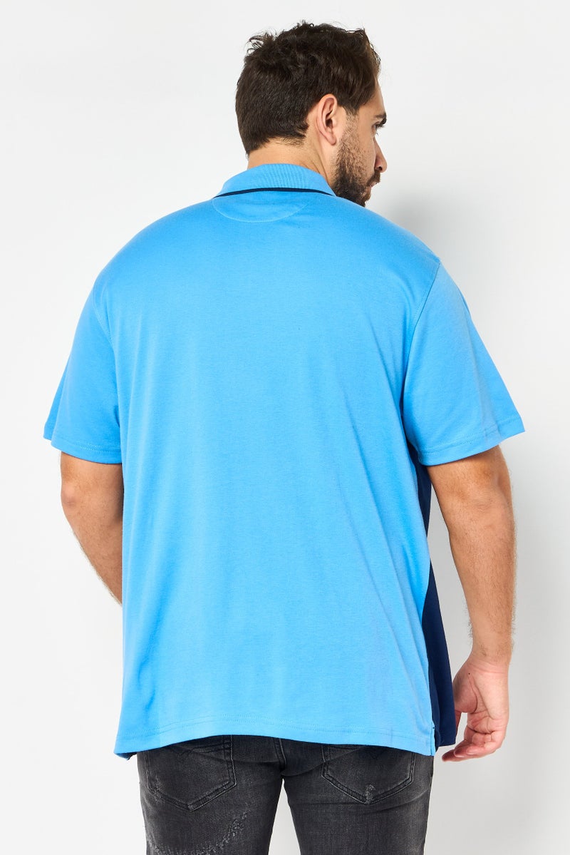 Chaps Men Regular Fit Colorblock Short Sleeve Polo Shirt, Multicolor - Image 2