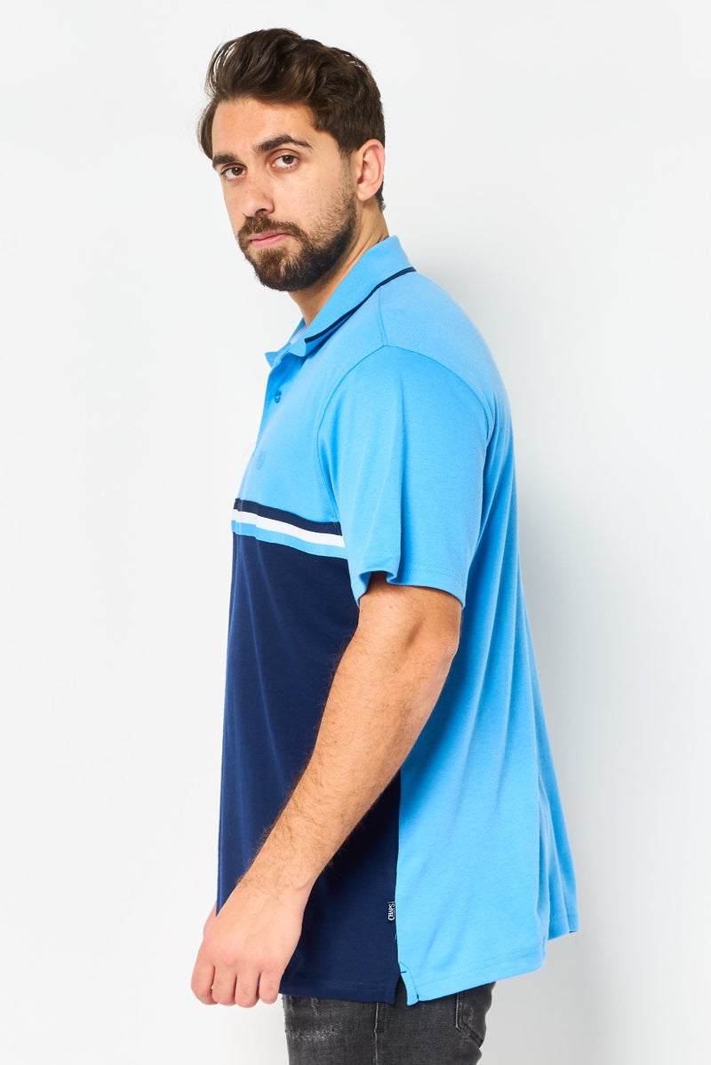 Chaps Men Regular Fit Colorblock Short Sleeve Polo Shirt, Multicolor - Image 3