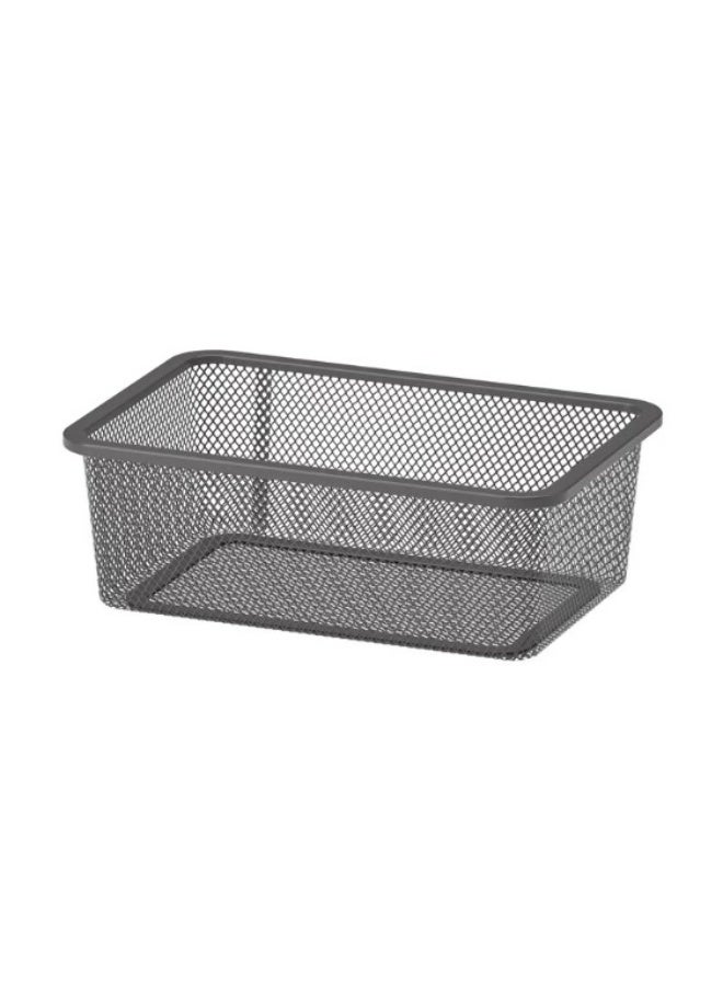 Mesh storage box, dark grey, 20x30x10 cm - Image 1