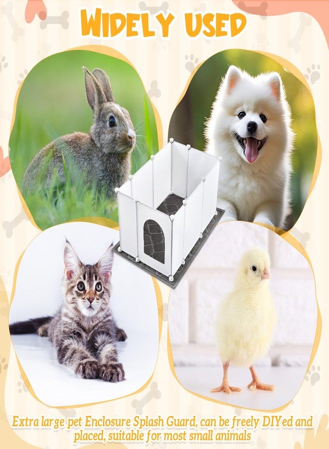 Marsui Extra Large Cat Litter Box Enclosure 31.5" l x 20" W x 15.7" H with Litter Mat (35"x23") - DIY Splash Guard Shields, Lightweight Plastic Panels, Easy to Clean, Fits Most Boxes - Image 5