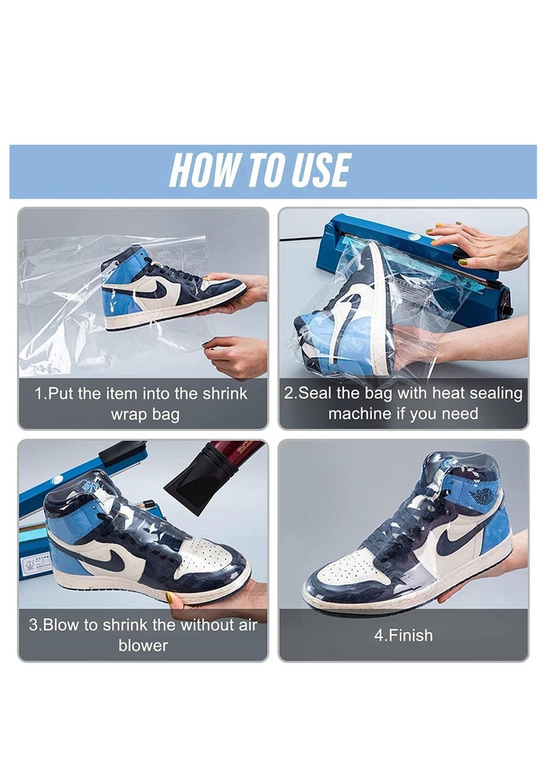 Generic Shrink Wrap Bags, PVC Clear Heat Sealer Bags, Seal Wrapping Supplies, Waterproof Odorless and Transparent, for Shoes Storage, Gifts, Remote Control, Candles, DIY Crafts Packaging, 50pcs (15 * 30cm)  - Image 5