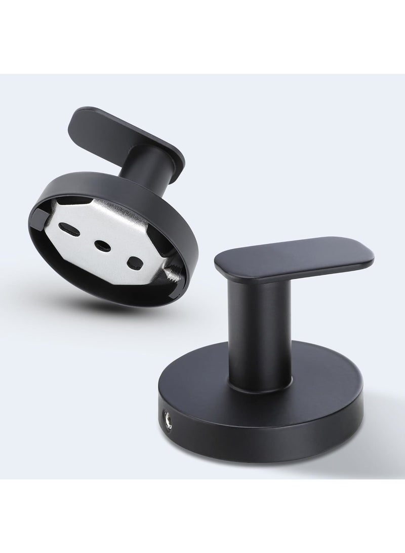Cobest 4 Pack Wall Hooks Heavy Duty, Adhesive Hooks, Coat Hooks Wall Hooks Stick on Bathroom, Nail Free Utility Hooks for Kitchen, Closet, Cabinet, Toilet, Ceiling, Door, Matte Black - Image 2