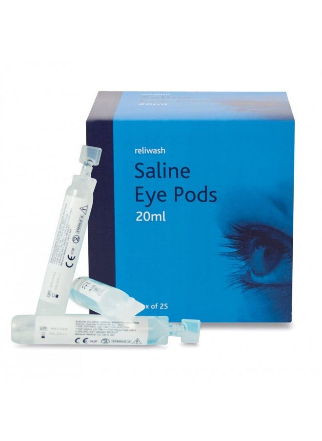 Reliance Medical Reliance Medical 901 Sterile Saline Eyewash 20 mL Ampoules, Plastic (Pack of 25)  - Image 2