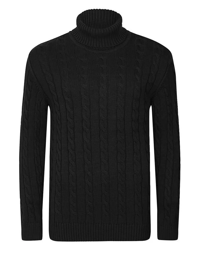 فيليكس هاردي Cable Knit Turtleneck Pullover