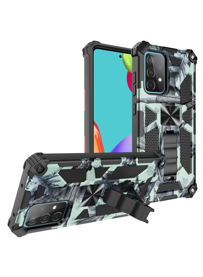 اس-توب جراب لهاتف Samsung Galaxy A52 4G / 5G، جراب واقٍ مغناطيسي مقاوم للصدمات من مادة TPU + PC مع حامل - Image 1