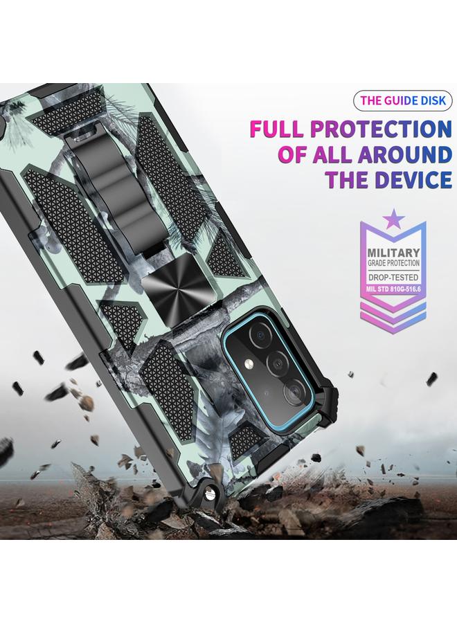 اس-توب جراب لهاتف Samsung Galaxy A52 4G / 5G، جراب واقٍ مغناطيسي مقاوم للصدمات من مادة TPU + PC مع حامل - Image 4