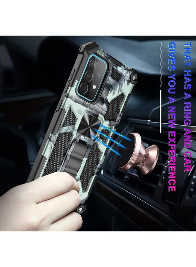 اس-توب جراب لهاتف Samsung Galaxy A52 4G / 5G، جراب واقٍ مغناطيسي مقاوم للصدمات من مادة TPU + PC مع حامل - Image 5