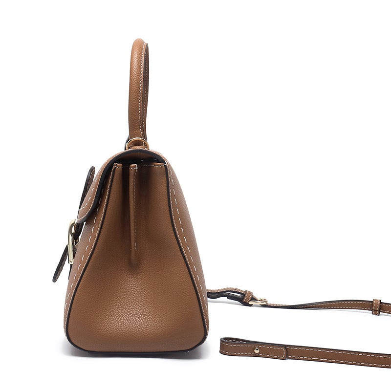 Cowhide New Genuine Leather Horseshoe Buckle Crossbody Bag Women'S Handbag High-End Commuter Shoulder Crossbody Bag - Image 5