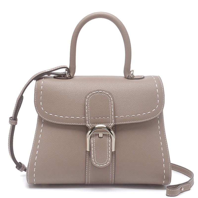 Cowhide New Genuine Leather Horseshoe Buckle Crossbody Bag Women'S Handbag High-End Commuter Shoulder Crossbody Bag - Image 1