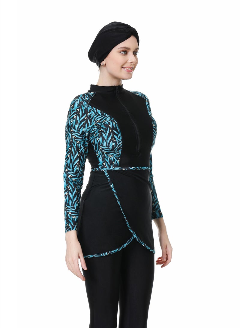 Generic Women Burkini Swimsuits Muslim Women's Modest Swimwear 3-Piece Set Islamic Long Sleeve Full Coverage Hijab Top Swim Pants ?Bathing Suit Full Cover Swimsuit - Image 4