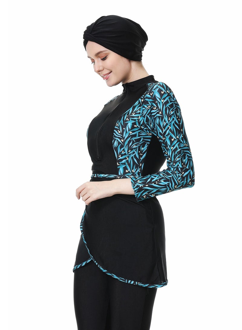 Generic Women Burkini Swimsuits Muslim Women's Modest Swimwear 3-Piece Set Islamic Long Sleeve Full Coverage Hijab Top Swim Pants ?Bathing Suit Full Cover Swimsuit - Image 5