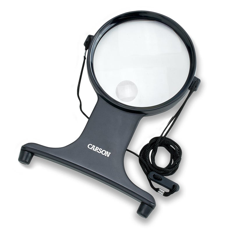 Carson MagniFree 2x HandsFree Crafting Magnifier with 35x Spot Lens HF25