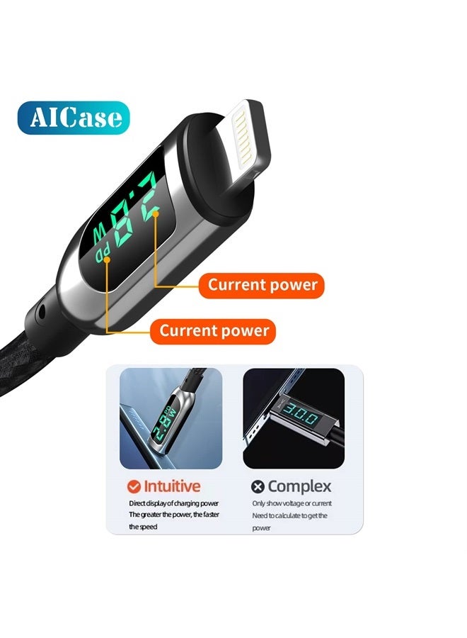 AICase USB C to L ightning Cable, 4FT Charging Syncing Cord with LED Display Compatible with iPhone 13 13 Pro 12 Pro Max 12 11 X XS XR 8 Plus, AirPods Pro, Supports Power Delivery (4ft) - Image 4