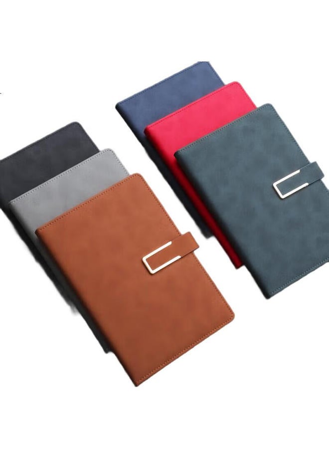 Longe [3-Pack] Business Notebook Sheepskin Leather A5 Buckle Notepad Thick Notebook Stationery Diary Office Meeting Record Book Customizable Logo - Image 3