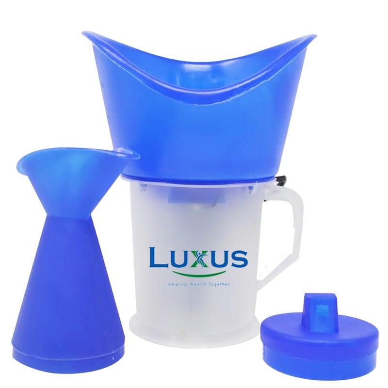 LUXUS بخار Luxus LVAP-102 3 في 1 لنزلات البرد والسعال، جهاز بخار للسعال، البرد والوجه، جهاز استنشاق بخار وبخاخات للبالغين - Image 1