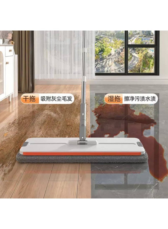 Mop and Bucket Set with Wringer, Flat Floor Mop with 2 Microfiber Pads, Hands-Free Floor Cleaning, for All Floor and Window Types - Image 3