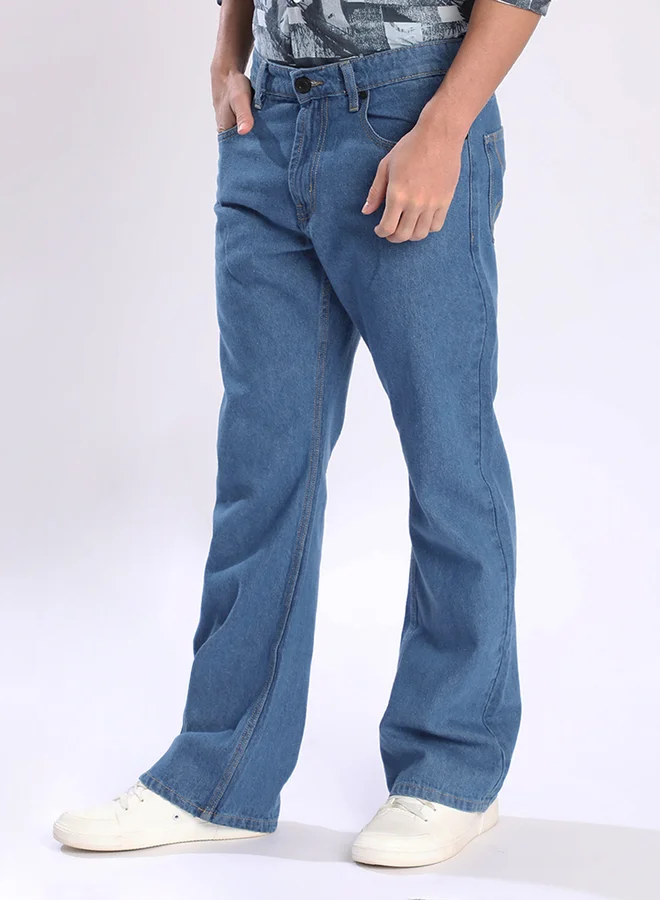 Styli Men Mid Rise Bootcut Jeans By Bene Kleed