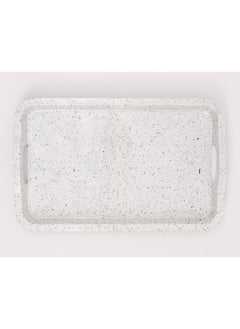 Bright Designs Melamine Rectangle Tray  Set of 1
  (L 55cm W 35cm) Creamy with black  - Image 1