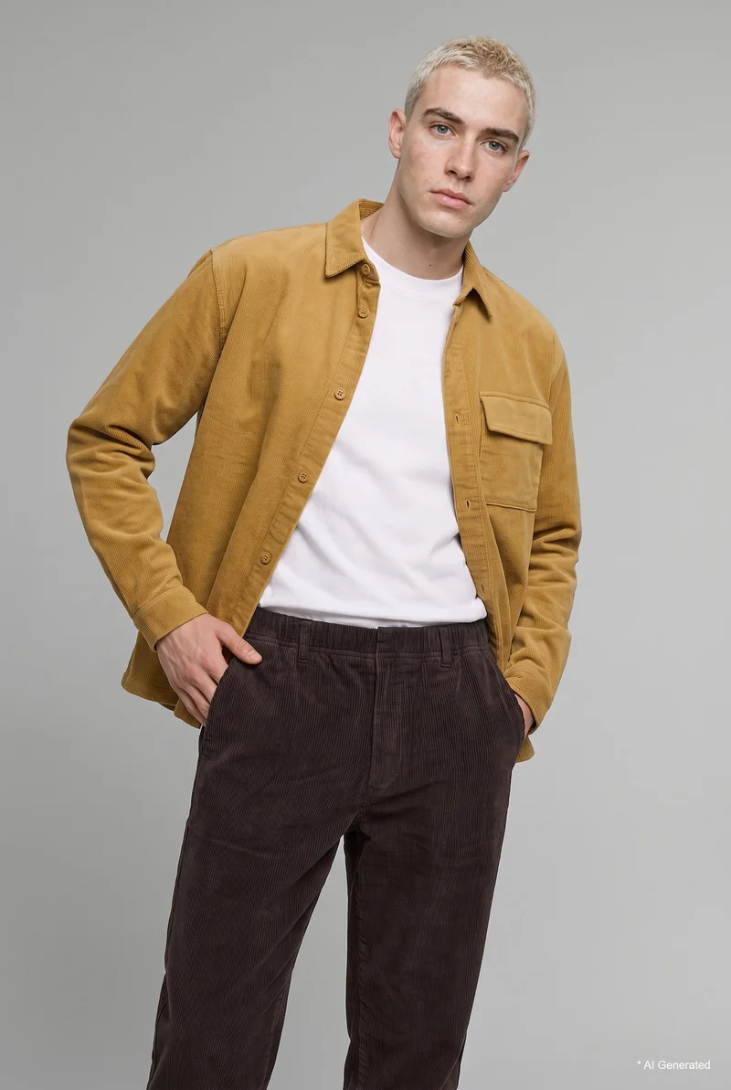 Defacto  Baggy Fit Mid Waist Wide Leg Trousers for Men | Best Price UAE
