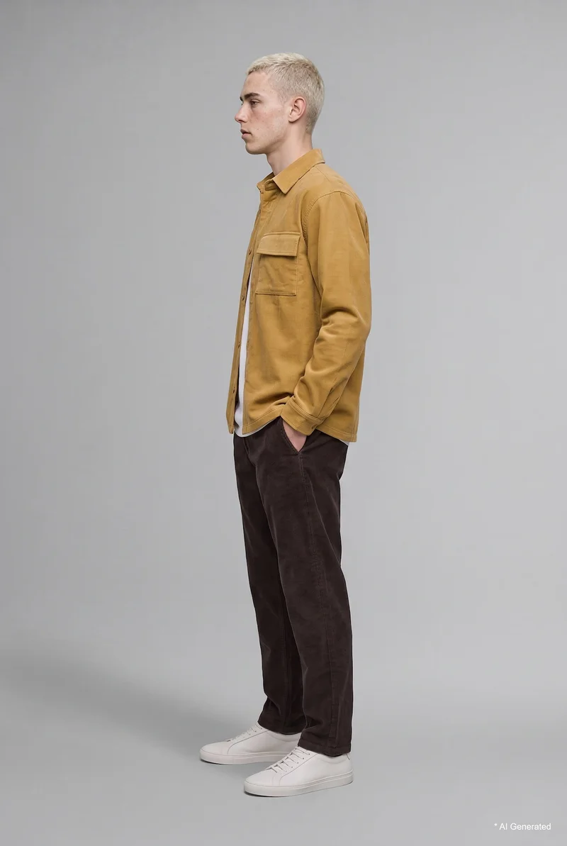 Defacto  Baggy Fit Mid Waist Wide Leg Trousers for Men | Best Price UAE