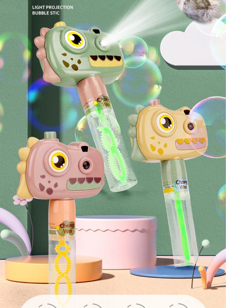 MissTiara 3 Pcs Alligator Camera Lights Up Projection Bubble Water Toy Party Favors for Kids Bubble Wands Toy, Party Favors, Goodie Bags Fillers, Birthday Day Gifts and Prize - Image 2